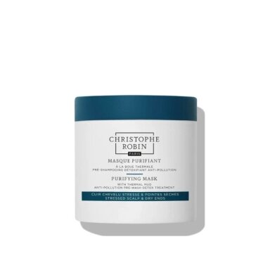 Christophe Robin PURIFYING MASK valomoji plaukų kaukė su terminiu moliu, 250 ml.