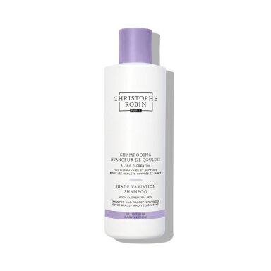 Christophe Robin SHADE VARIATION šampūnas gelsvų tonų neutralizavimui su FLORENTINA IRIS atspalviu, 250 ml.