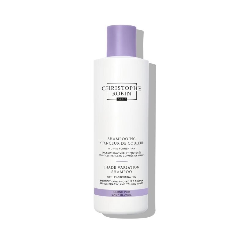 Christophe Robin SHADE VARIATION šampūnas gelsvų tonų neutralizavimui su FLORENTINA IRIS atspalviu, 250 ml.