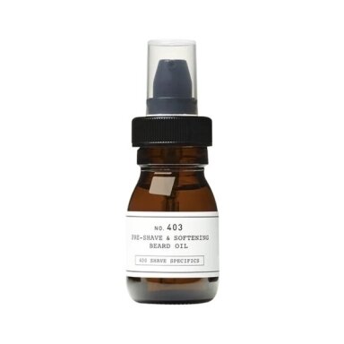 Depot Nr. 403 PRE-SHAVE&SOFTENING BEARD OIL prieš skutimąsi naudojamas minkštinamasis barzdos aliejus