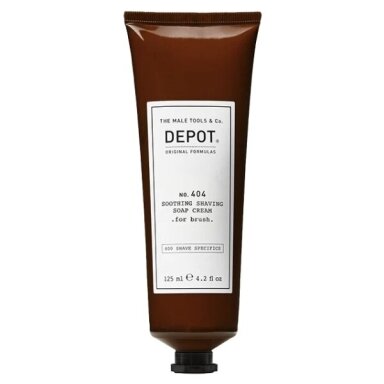 Depot Nr. 404 SOOTHING SHAVING SOAP CREAM for brush. Raminamasis kreminis skutimosi muilas. Naudojamas su šepetėliu