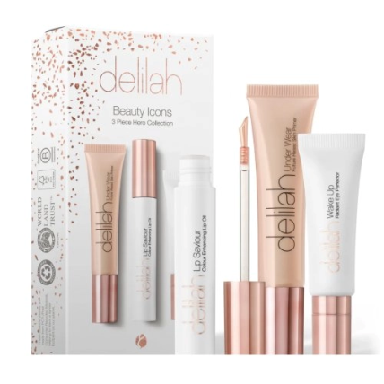 delilah Beauty Icons 3 Piece Hero Collection Veido priežiūros rinkinys