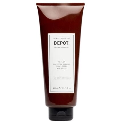 Depot Nr. 404 SOOTHING SHAVING SOAP CREAM for brush. Raminamasis kreminis skutimosi muilas. Naudojamas su šepetėliu 1