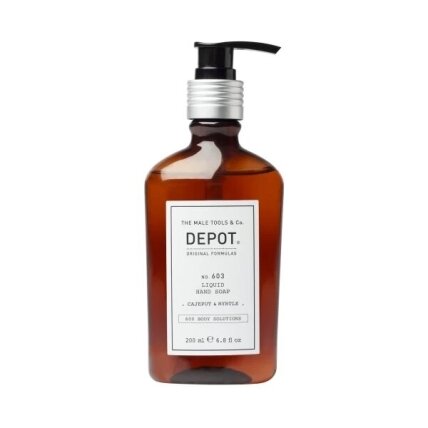 Depot Nr. 603 LIQUID HAND SOAP cajeput&myrtile skystasis rankų muilas Depot Nr. 603 LIQUID HAND SOAP cajeput&myrtile skystasis rankų muilas