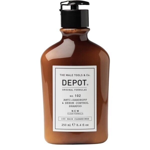 Depot Nr. 102 ANTI-DANDRUFF&SEBUM CONTROL SHAMPOO šampūnas nuo pleiskanų riebaluotis linkusiai galvos odai