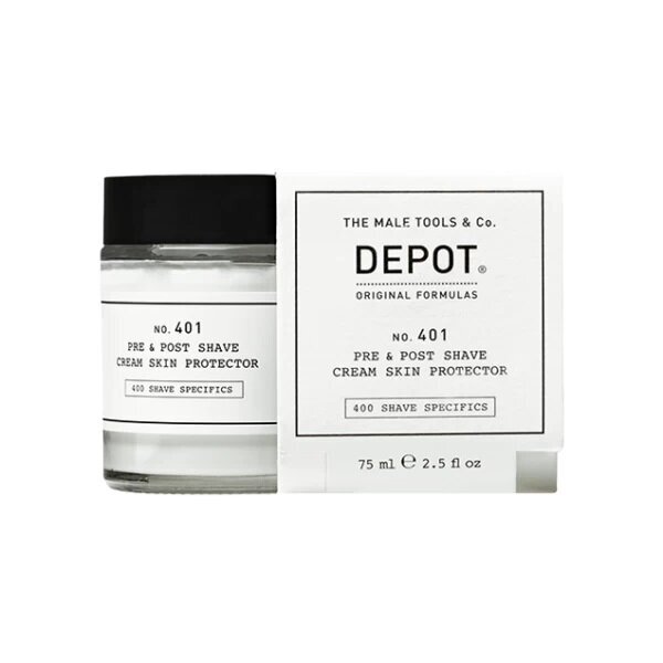 Depot Nr. 401 PRE&POST SHAVE CREAM SKIN PROTECTOR odą tausojantis kremas prieš ir po skutimosi