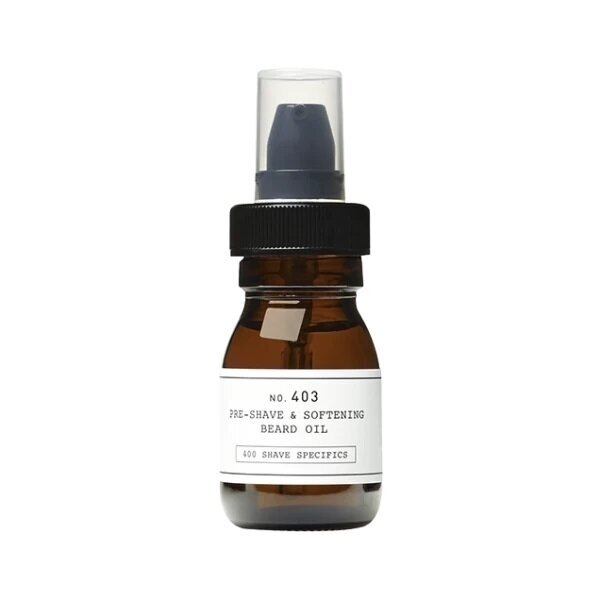 Depot Nr. 403 PRE-SHAVE&SOFTENING BEARD OIL prieš skutimąsi naudojamas minkštinamasis barzdos aliejus Depot Nr. 403 PRE-SHAVE&SOFTENING BEARD OIL prieš skutimąsi naudojamas minkštinamasis barzdos aliejus
