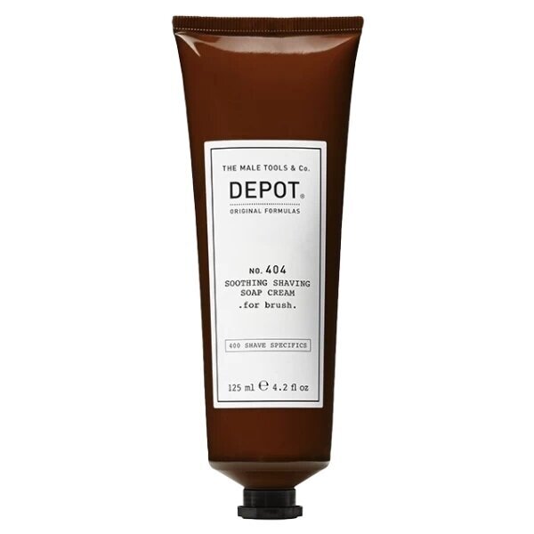 Depot Nr. 404 SOOTHING SHAVING SOAP CREAM for brush. Raminamasis kreminis skutimosi muilas. Naudojamas su šepetėliu