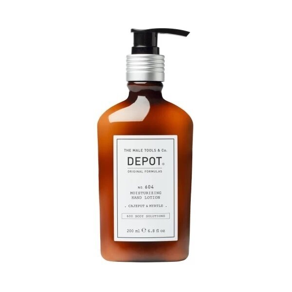 Depot Nr. 604 MOISTURIZING HAND LOTION cajeput&myrtile drėkinamasis rankų losjonas Depot Nr. 604 MOISTURIZING HAND LOTION cajeput&myrtile drėkinamasis rankų losjonas