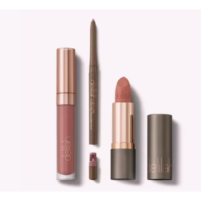 delilah Nude Lip Wardrobe dekoratyvinės kosmetikos rinkinys lūpoms 2 delilah Nude Lip Wardrobe dekoratyvinės kosmetikos rinkinys lūpoms 2