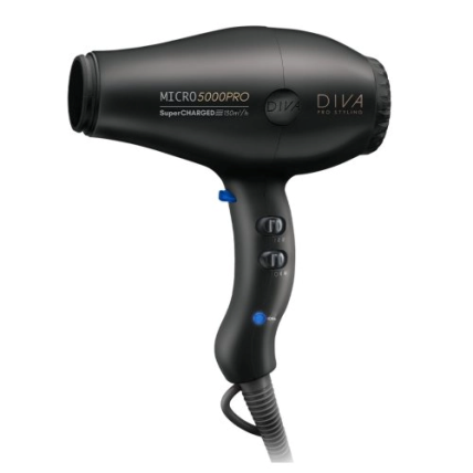 Diva Pro Styling Micro 5000 Pro Dryer Plaukų džiovintuvas Black Diva Pro Styling Micro 5000 Pro Dryer Plaukų džiovintuvas Black