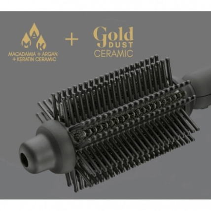 Diva Pro Styling Precious Metals Gold Dust Full Volume, Curling & Styling Hot Brush Garbanojimo šukos 1