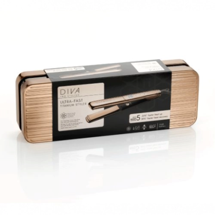 Diva Pro Styling Ultra Fast Gold Titanium Styler Tiesintuvas su titano plokštėmis 1