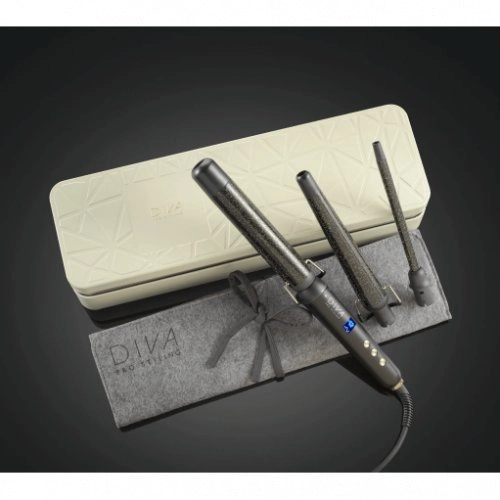 Diva Pro Styling Precious Metals Gold Dust Multi-Wand Plaukų garbanojimo rinkinys 1 Diva Pro Styling Precious Metals Gold Dust Multi-Wand Plaukų garbanojimo rinkinys 1