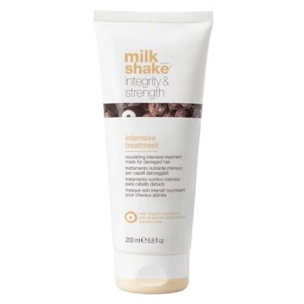 Milk Shake INTEGRITY&STRENGTH INTENSIVE TREATMENT stipriai maitinanti kaukė pažeistiems plaukams 1 Milk Shake INTEGRITY&STRENGTH INTENSIVE TREATMENT stipriai maitinanti kaukė pažeistiems plaukams 1