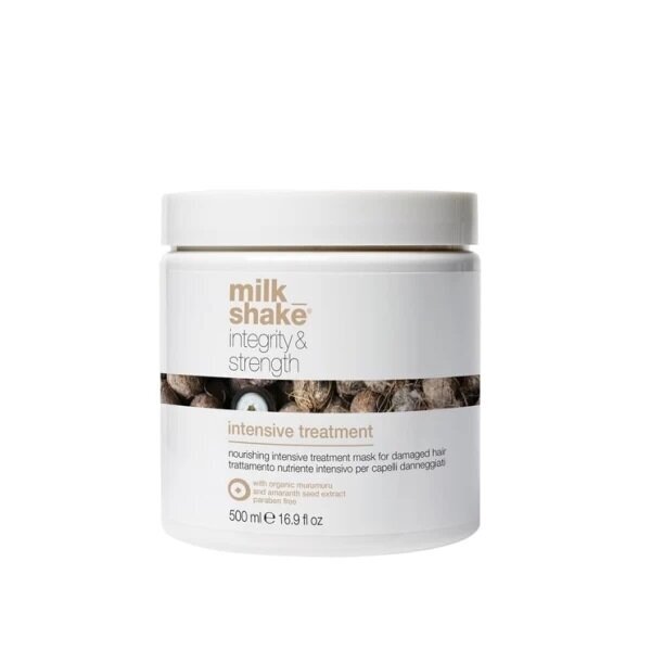 Milk Shake INTEGRITY&STRENGTH INTENSIVE TREATMENT stipriai maitinanti kaukė pažeistiems plaukams