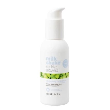 Milk Shake NO FRIZZ ALLOWED GLISTENING RICH SERUM blizgesio ir glotnumo suteikiantis serumas storiems plaukams Milk Shake NO FRIZZ ALLOWED GLISTENING RICH SERUM blizgesio ir glotnumo suteikiantis serumas storiems plaukams