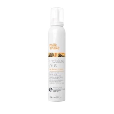 Milk Shake MOISTURE PLUS WHIPPED CREAM drėkinamosios putos sausiems plaukams Milk Shake MOISTURE PLUS WHIPPED CREAM drėkinamosios putos sausiems plaukams