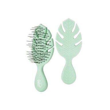 WETBRUSH GO GREEN MINI DETANGLER GREEN plaukų šepetys