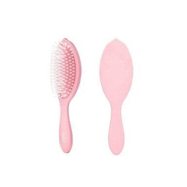 WETBRUSH GO GREEN™ TREATMENT & SHINE plaukų šepetys su sintetiniais šereliais ir natūraliais aliejais, rožinis