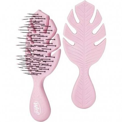 WETBRUSH GO GREEN MINI DETANGLER PINK plaukų šepetys WETBRUSH GO GREEN MINI DETANGLER PINK plaukų šepetys