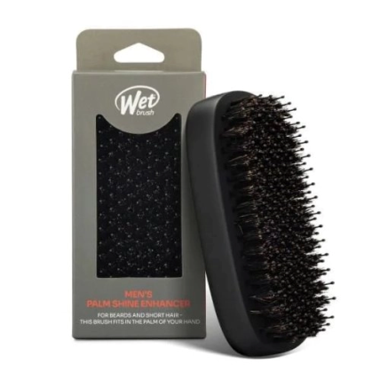 WetBrush Men's Palm Shine Enhancer Brush Barzdos ir trumpų plaukų šepetys vyrams WetBrush Men's Palm Shine Enhancer Brush Barzdos ir trumpų plaukų šepetys vyrams